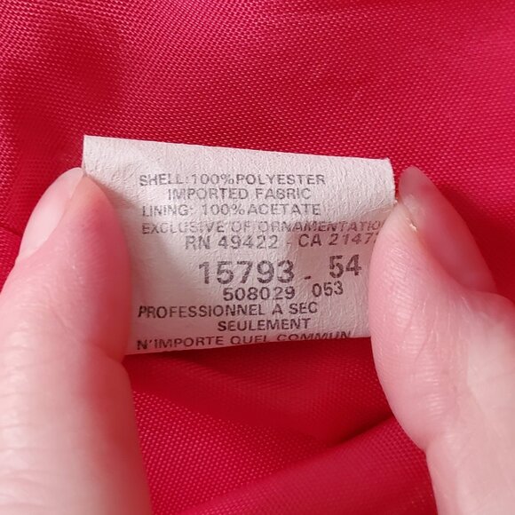 🌹Vintage Scott McClintock Strapless Hot Pink Cocktail Satin Gown / Formal 8 - Picture 8 of 10